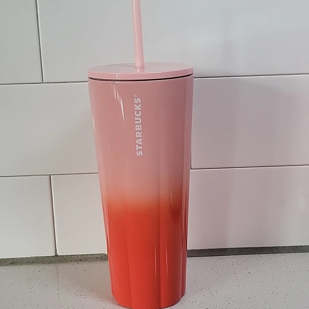Starbucks 2020 Red & Pink Ombre Stainless Steel Tumbler